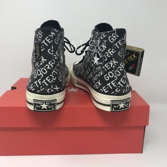 Converse Chuck 70 HI “Gore-Tex” Black White Canvas Shoes Skate Mens Size 162347C - Picture 5 of 9